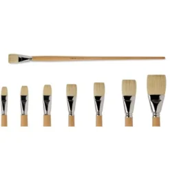 Escoda Clasico Flat Long Handled Oil Brushes Series 4636 -Painting Tool Store EscodaClasicoFlatLongHandledOilBrushesSeries4636 2