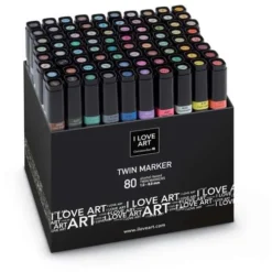 I LOVE ART | Twin Marker Set — 80 Pens