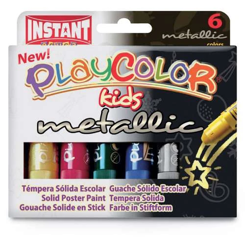 Instant Playcolor Kids Metallic Solid Gouache Set 1 Instant Playcolor Kids Metallic Solid Gouache Set