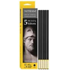Nitram Charcoal Batons - Extra Soft -Painting Tool Store NitramCharcoalBatons ExtraSoft 4