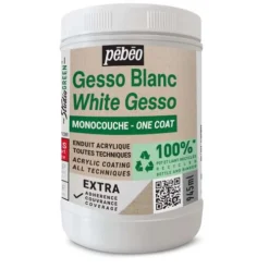 Pebeo Pébéo Studio Green Extra, White Acrylic Gesso 5 Pebeo Pébéo Studio Green Extra, White Acrylic Gesso -Painting Tool Store PC3A9bC3A9oStudioGreenExtra2CWhiteAcrylicGesso 2