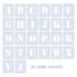 Qbix Alphabet Uppercase Stencils -Painting Tool Store QbixAlphabetUppercaseStencils 2