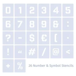Qbix Number And Symbol Stencils
