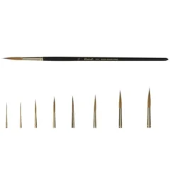 Raphaël Series 8802 Kolinsky Gold Long Tip Round Brushes