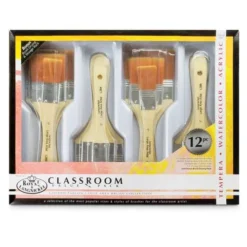 Royal & Langnickel Gold Taklon Spalter Pack 9 Royal & Langnickel Gold Taklon Spalter Pack -Painting Tool Store Royal26amp3BLangnickelGoldTaklonSpalterPack 4