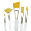 Royal & Langnickel Soft-Grip Golden Taklon Angled Brush Set