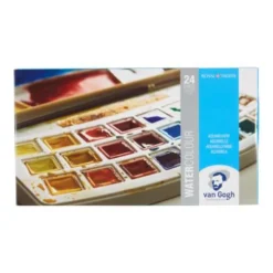 Royal Talens Van Gogh Watercolour Set - 24 Half Pans -Painting Tool Store RoyalTalensVanGoghWatercolourSet 24halfpans 2