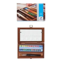 Royal Talens Van Gogh Watercolour Wooden Box Set -Painting Tool Store RoyalTalensVanGoghWatercolourWoodenBoxSet 1