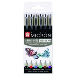 SAKURA | PIGMA MICRON™ Fineliner Sets — 6 Pens -Painting Tool Store SAKURA7CPIGMAMICRONE284A2FinelinerSetsE280946pens 1