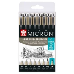 SAKURA PIGMA MICRON™ Fineliner Set — 8 Piece