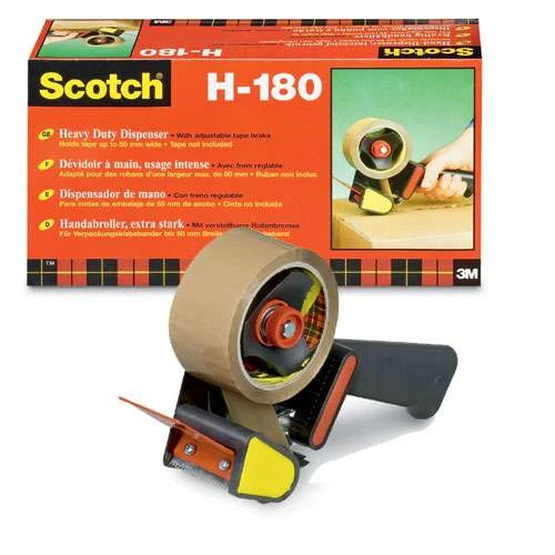 3M Scotch Hand Packing Tape Dispenser H-180 1 3M Scotch Hand Packing Tape Dispenser H-180