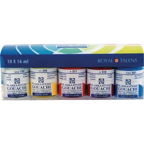 Talens Extra Fine Gouache 10 X 16ml Set 1 Talens Extra Fine Gouache 10 X 16ml Set