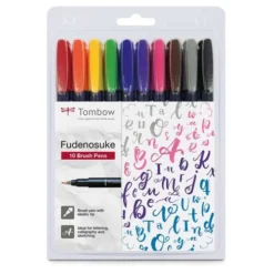 Tombow® Tombow Fudenosuke Colour Brush 10 Pen Set