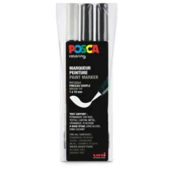 Uni Posca Brush Marker Black & White Set PCF-350