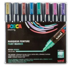Uni Posca PC5M Marker Metallic Set