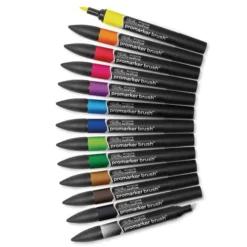 Winsor & Newton 12 BrushMarker Sets -Painting Tool Store Winsor26amp3BNewton12BrushMarkerSets 4