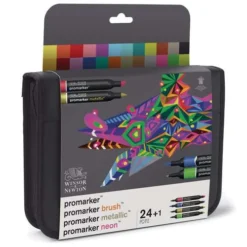 Winsor & Newton 24 Mixed Marker Set -Painting Tool Store Winsor26amp3BNewton24MixedMarkerSet 4