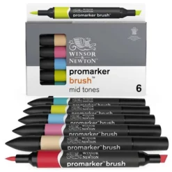 Winsor & Newton 6 BrushMarker Sets -Painting Tool Store Winsor26amp3BNewton6BrushMarkerSets 4