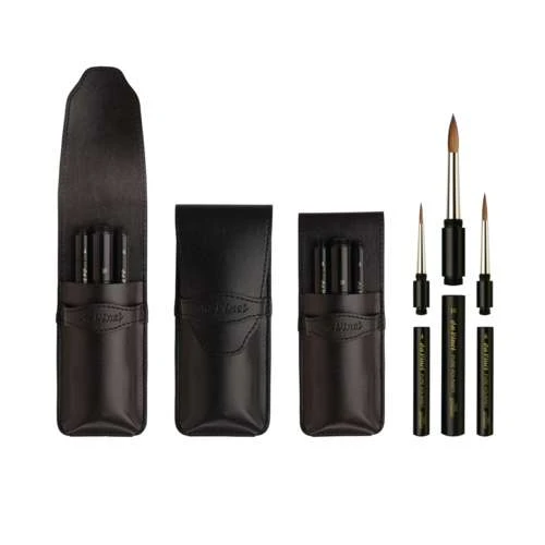 Da Vinci | Watercolour Travel Brush Set Series 1503 — 3 Kolinsky Brushes 1 Da Vinci | Watercolour Travel Brush Set Series 1503 — 3 Kolinsky Brushes
